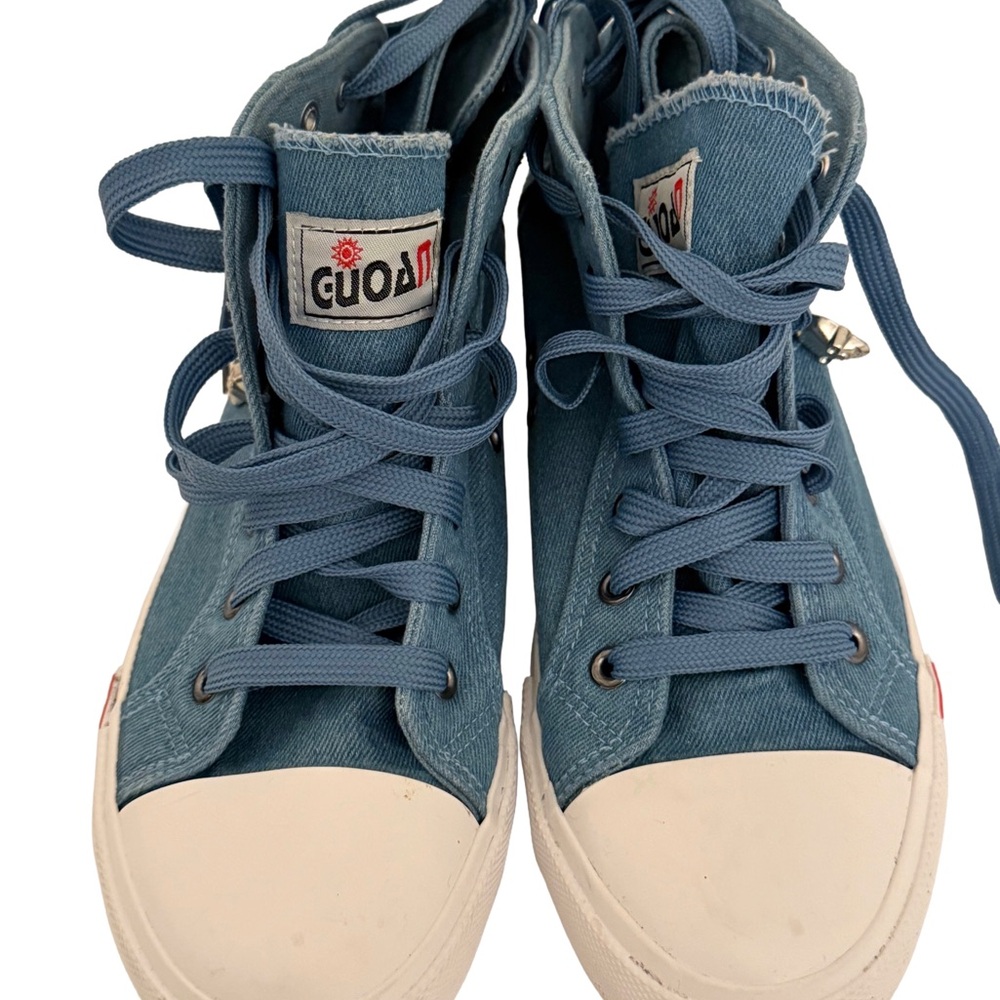 Women's Blue High-Top Athletic Shoes